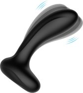 Nooitmeersaai - Siliconen vibrerende buttplug zwart - 14,3 cm