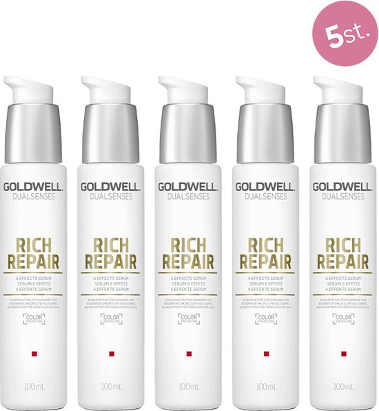 5x Goldwell Dualsenses Rich Repair 6 Effects Serum 100ml