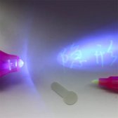 Let Me Shine Magische 2 in 1 Pen Met UV Licht Onzichtbare Inkt Paars pen - detective - kinderen - school