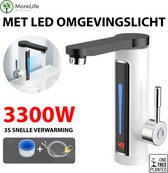 reLife Badkamer kraan | Wastafel Kraan | Fonteinkraan | Kraan met LED verlichting | Goud | Chrome | Lang