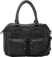Nuba Design - Western Bag - Schoudertas / Handtas / shopper - Dames Tas - Grote formaat - Zwart / Antraciet