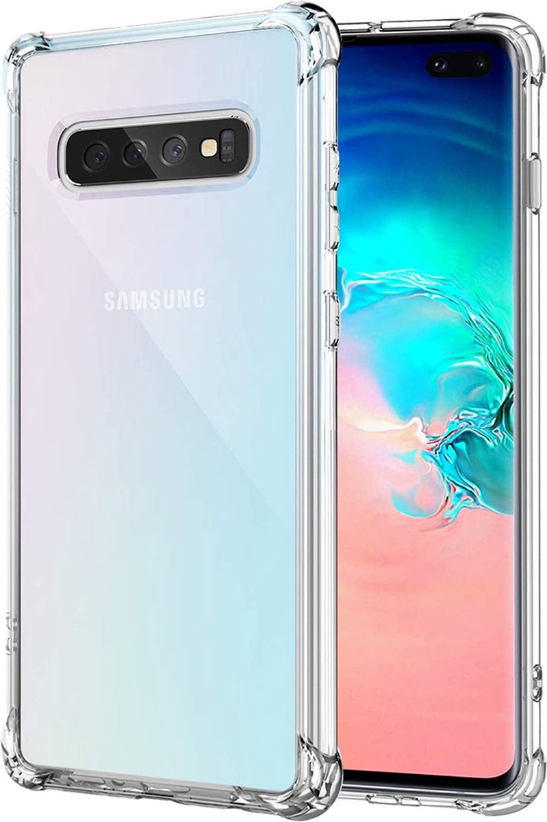 Pure Diamond Samsung S10 Plus Hoesje - Samsung Galaxy S10 Plus Hoesje Shock Proof Case Transparant Hardcase Hoesjes Back Cover Hoes Extra Stevig