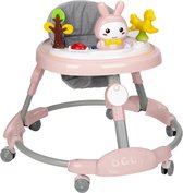 Housie Loopstoeltje Baby - Baby Walker - Speelblad met Konijn & Muziekfunctie - Pastel Roze