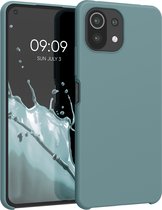 kwmobile telefoonhoesje geschikt voor Xiaomi 11 Lite (5G) NE / Mi 11 Lite (5G) - Hoesje met siliconen coating - Smartphone case in Arctische nacht