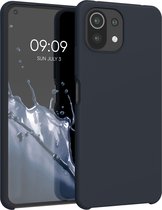kwmobile telefoonhoesje voor Xiaomi 11 Lite (5G) NE / Mi 11 Lite (5G) - Hoesje met siliconen coating - Smartphone case in bosbesblauw