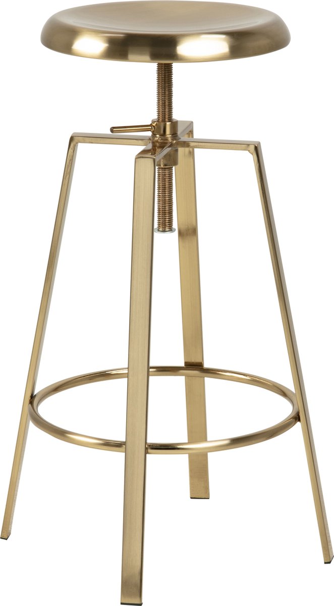 Barkruk Surat Metal Goud - Giga Living