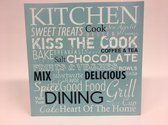 Tekstbord voor in de keuken - kitchen cook dining mix-voor in de keuken