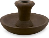 vtwonen - Kaarshouder - Set van 2 - Hout - Bruin/zwart - Ø 16cm