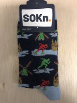 SOKn. trendy sokken SCHAATSEN OP NATUURIJS maat 35-41 (ook leuk om kado te geven !)