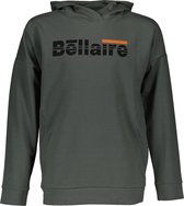 Bellaire jongens hoodie met zakken en logo Darkest Spruce