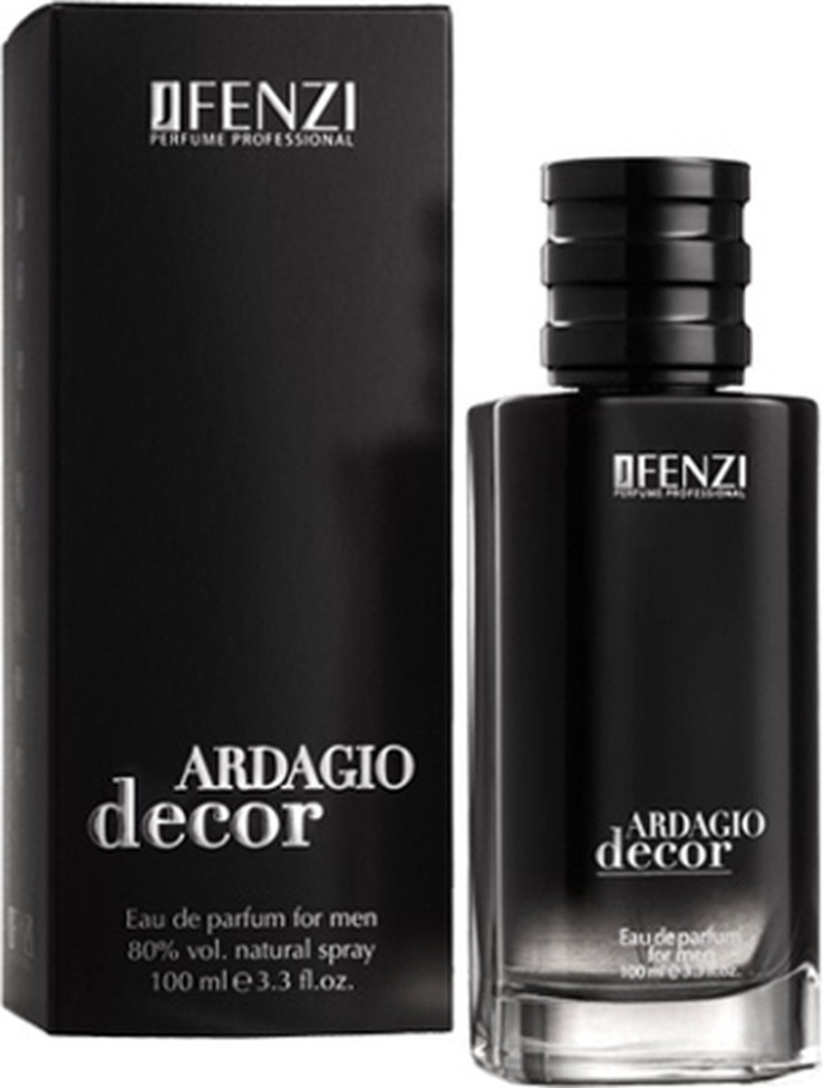 Oriëntaals, Kruidige merkgeur - JFenzi voor heren - Eau de Parfum - Ardagio Decor - 100ml - 80% ✮✮✮✮✮ - Cadeau Tip !