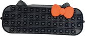 Fidget Toys Etui - Met Rode Strik - Fidget Toys - Sinterklaas - Cadeautje - Pop it School Etui - Zwart- make up tas