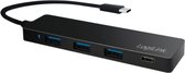 LogiLink Sehr Flacher USB-C 3.1 Hub, 4-Ports, Schwarz