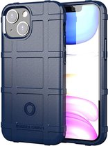 iPhone 13 Mini Hoesje - Rugged Shield TPU Gelcase - Blauw - GSM Hoesje - Telefoonhoesje Geschikt Voor: Apple iPhone 13 Mini