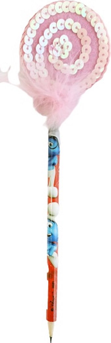 De Smurfen Potlood Junior 23 Cm Hout Rood/roze