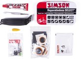 Simson Complete fietsreparatieset - 16 plakbeurten - Inclusief bandenlichters en ventiel