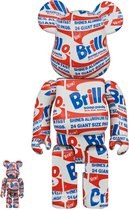 400% & 100% Bearbrick set - Andy Warhol (Brillo)