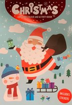 kleurkerstboek en spellen - kerstboek stickers - kleurboek met spelletjes - spellentjesboek - kerstboek - kinderkleurboek - kleurboek voor volwassenen - christmas colour and acitivity book - 