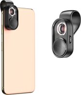 Apeiron Professionele Macro Lens - Universele Smartphone Macrolens - Clip-on Telefoonlens - 100x Lens - Inclusief Oplaadbare LED Verlichting
