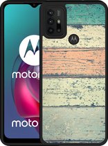 Motorola Moto G10 Hardcase hoesje Steigerhout - Designed by Cazy