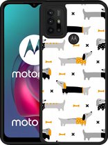 Motorola Moto G10 Hardcase hoesje Teckels - Designed by Cazy