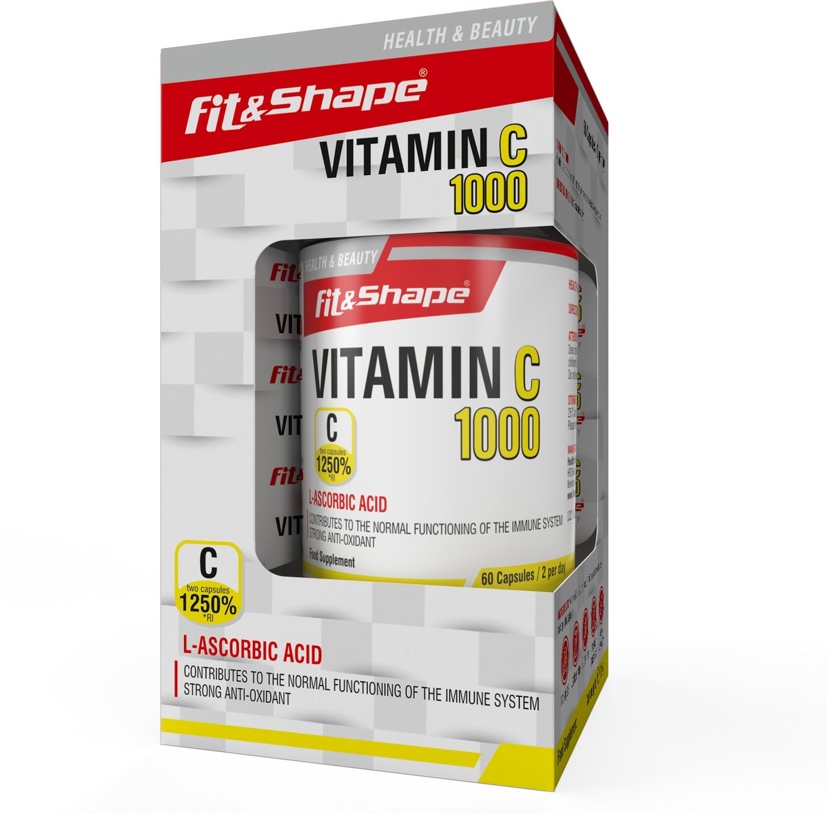 Goedkoopste Fit&Shape Vitamine C1000 hoog gedoseerd (1000mg/1250 ADH) 60 capsules