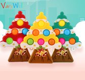 Kerst Pop It - Kerstboom - Schoencadeautjes Sinterklaas - Fidget Toys - Pop It Fidget Toy - Set van 3 Kleuren