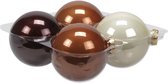 Oneiro's luxe kerstballen OPAL mix - SET VAN 4 - ø10 cm - kerstbal - luxe verpakking – kerstcollectie – kerstdecoratie – kerstboomhanger – kerstversiering