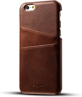 Mobiq - Leather Snap On Wallet iPhone SE (2022) / iPhone SE (2020) / iPhone 8 / iPhone 7 hoesje | Telefoonhoesje | Pasjeshouder hoesje | Kaarthouder | Portemonnee hoes | Vakje voor