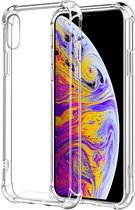 Mobiq Clear Rugged Case iPhone XR TPU hoesje met stoot bumpers voor hoeken - Flexibel TPU beschermhoesje - Transparant en schokbestendig Apple iPhone XR 6.1 inch hoes