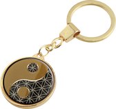 Goebel - Lotus | Sleutelhanger Yin Yang | Metaal - 9cm