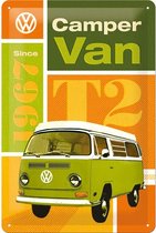 3D metalen wandbord "Camper van T2" 20x30cm