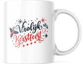 Kerst Mok met tekst: Vrolijk Kerstfeest | Kerst Decoratie | Kerst Versiering | Grappige Cadeaus | Koffiemok | Koffiebeker | Theemok | Theebeker