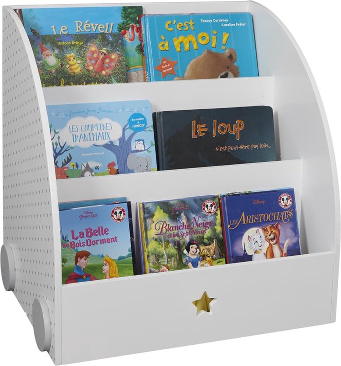 Moodie montessori boekenkast kinderkamer | 3 treden - blank
