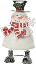 kerstfiguur metaal - sneeuwpop - kerst - kerstdecoratie - decoratie - kerstfiguren