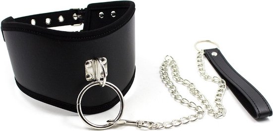 PU leren halsband met kristallen