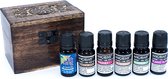 Spirituele Etherische Olie Set - 60 ml - Opbergbox - Chakrageuren - Cadeau