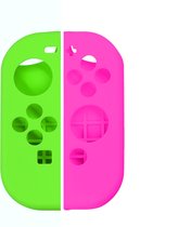 Siliconen Joy-Con hoesjes - Groen Roze - Geschikt voor Nintendo Joy-Cons