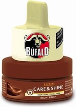 Bufalo Care & Shine Schoenpoets - pot met spons - 1 x 40 ml Bruin