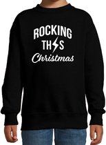 Rocking this Christmas foute Kersttrui - zwart - kinderen - Kerstsweaters / Kerst outfit 9-11 jaar (134/146)