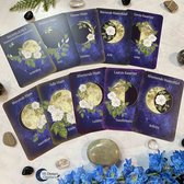 Maanbloemen Maancyclus Affirmatiekaarten - Maanfases affirmaties - Spiritualiteit - Maan Magie Hekserij Lichtwerkers - Divinatie - Self care