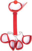Nooitmeersaai - Boeienset met halsband en ball gag - rood