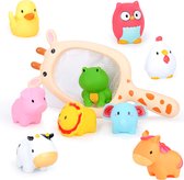 Visnetje badspeelgoed giraffe - badspeeltjes - water speelgoed - jongen - meisje - met diertjes