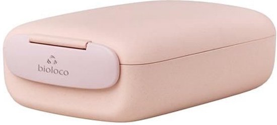 Lunch box bioloco en PLA/ plant Urban L 19.5cm x 16cm x 6cm - Rose clair