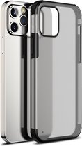Mobiq - Clear Hybrid Hoesje iPhone 12 / iPhone 12 Pro 6.1 inch - Zwart/Transparant