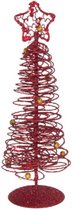 Stop & Look Decoratie Kerstboom 20 X 6 Cm Staal Rood