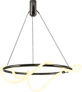 SK lighting 5699-1A - Modern Hanglamp - 1x60W LED - Ø:60 x H:120 cm - Zwart