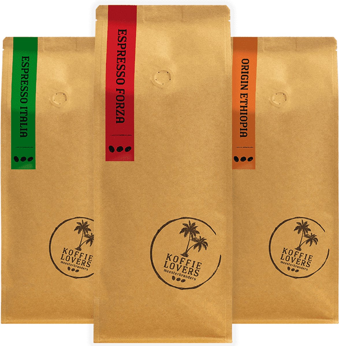 Koffiebonen - Early Bird - Proefpakket - Vers gebrand - Fair trade - 3 x 500 gr