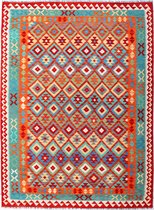 Afghaanse kelim - vloerkleed - 205 x 291 cm -  handgeweven - 100% wol - handgesponnen wol