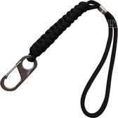 Moodadventures | Keycords | Lanyard | Keycord Zwart Nylon Zilver | Haak Sluiting